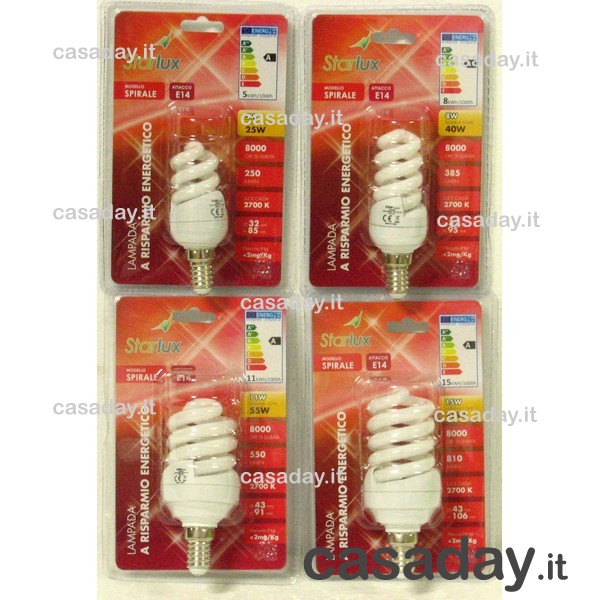 LAMPADINA RISPARMIO ENERGIA 15W 
